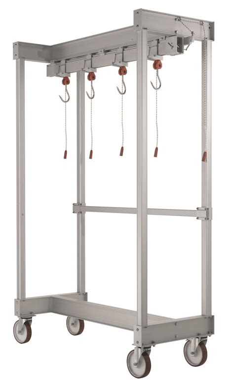 Made entirely from anodized aluminium alloy 12 microns thick and non-toxic plastics, they are guaranteed to offer lasting stability and a high standard of hygiene. . Walk in cooler meat hanging rack